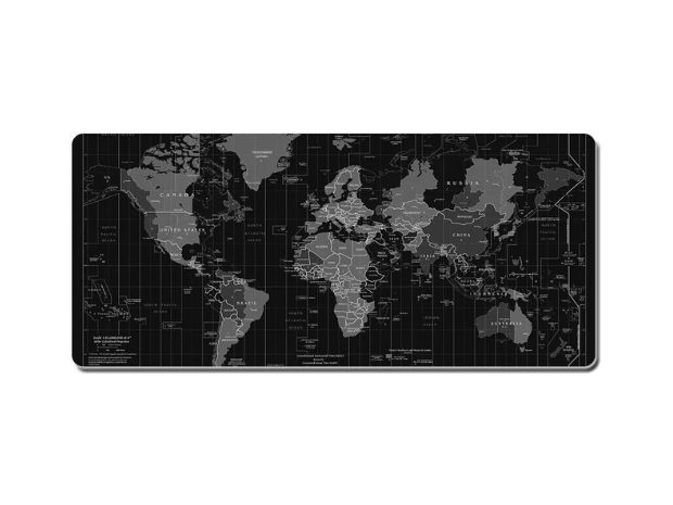 &u+ MOUSE PAD GRANDE ANTIDESLIZANTE MUNDO 30 X 70 